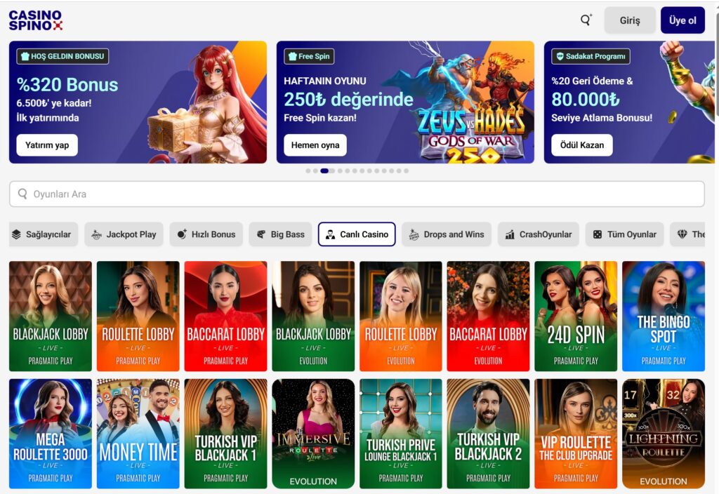 casinospino canlı casino